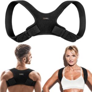 Adjustable Copper Infused Orthopedic Brace for Men & Women Posture Corrector - Targets Upper Back, Shoulders, Neck, Cla