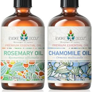 EVOKE OCCU Rosemary Essential Oil and Chamomile Essential Oil for Relaxation and Stress Relief - Perfect for Daily Use